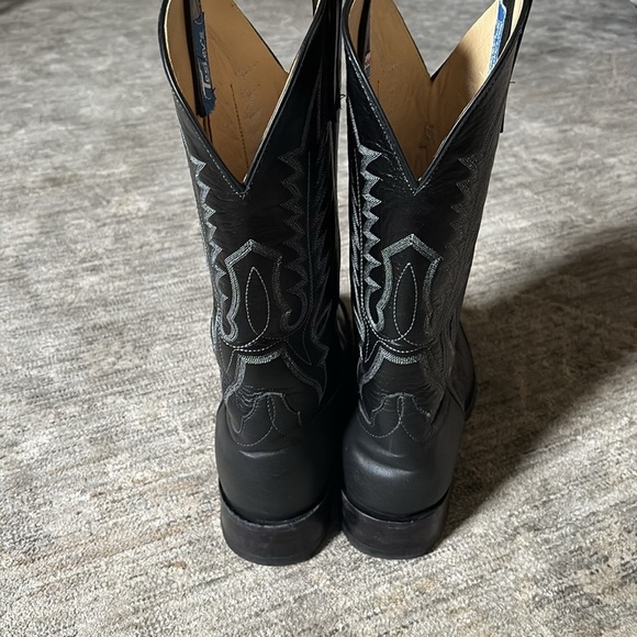 Teskey’s Black Western Embroidered mens cowboy Boots size 11.5 - made in USA - Picture 7 of 12